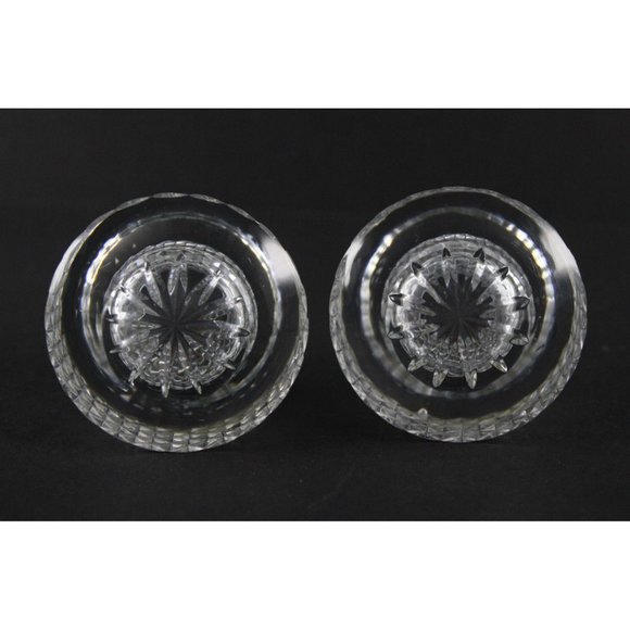 Gorham FULL LEAD CRYSTAL CANDLE HOLDERS Hand Crafted in Yugoslavia Hand Cut ANB - Picture 5 of 12